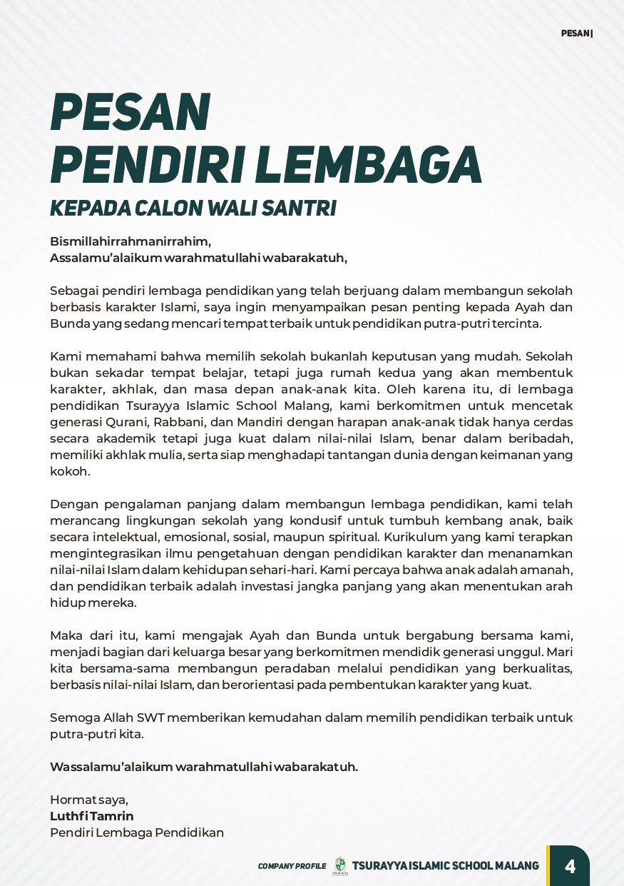 Halaman 4 - Pesan dari Pendiri